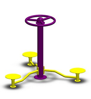 Outdoor Standing Triple Twister